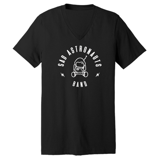 Sad Astronauts Black V Neck Tee